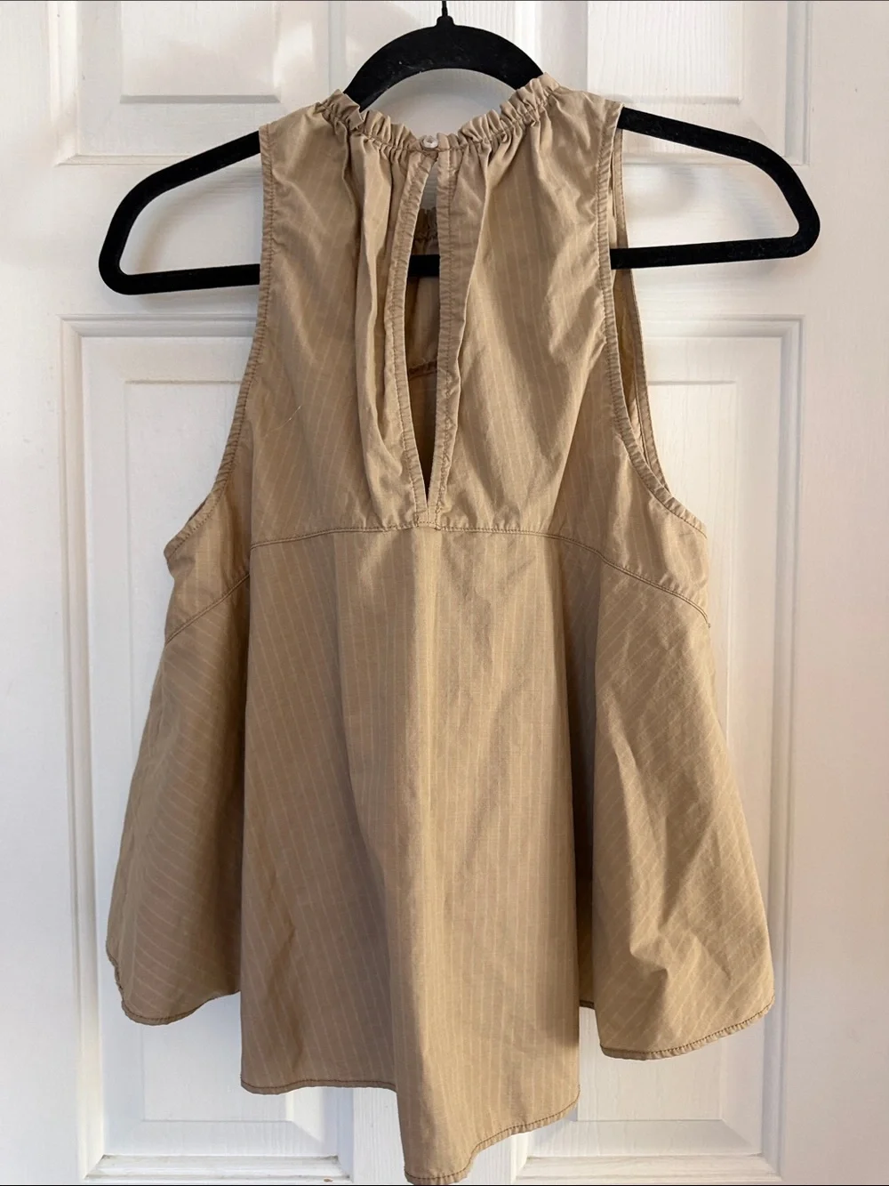 Free people Carla stripe sleeveless top XS tan